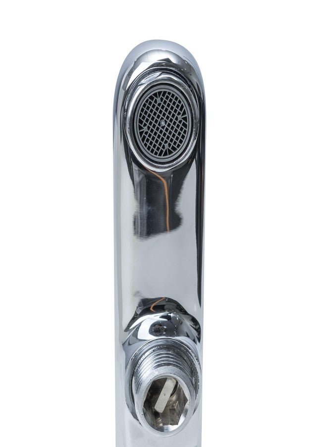 PARRYWARE OVALO Series Wall Mount Bath TUB SPOUT with Button (Chrome) | with Wall Flange, Provison for Hand Shower | Spout for Bathrub, Shower Area, Bathroom/Toilet | T5528A1 - Image 5